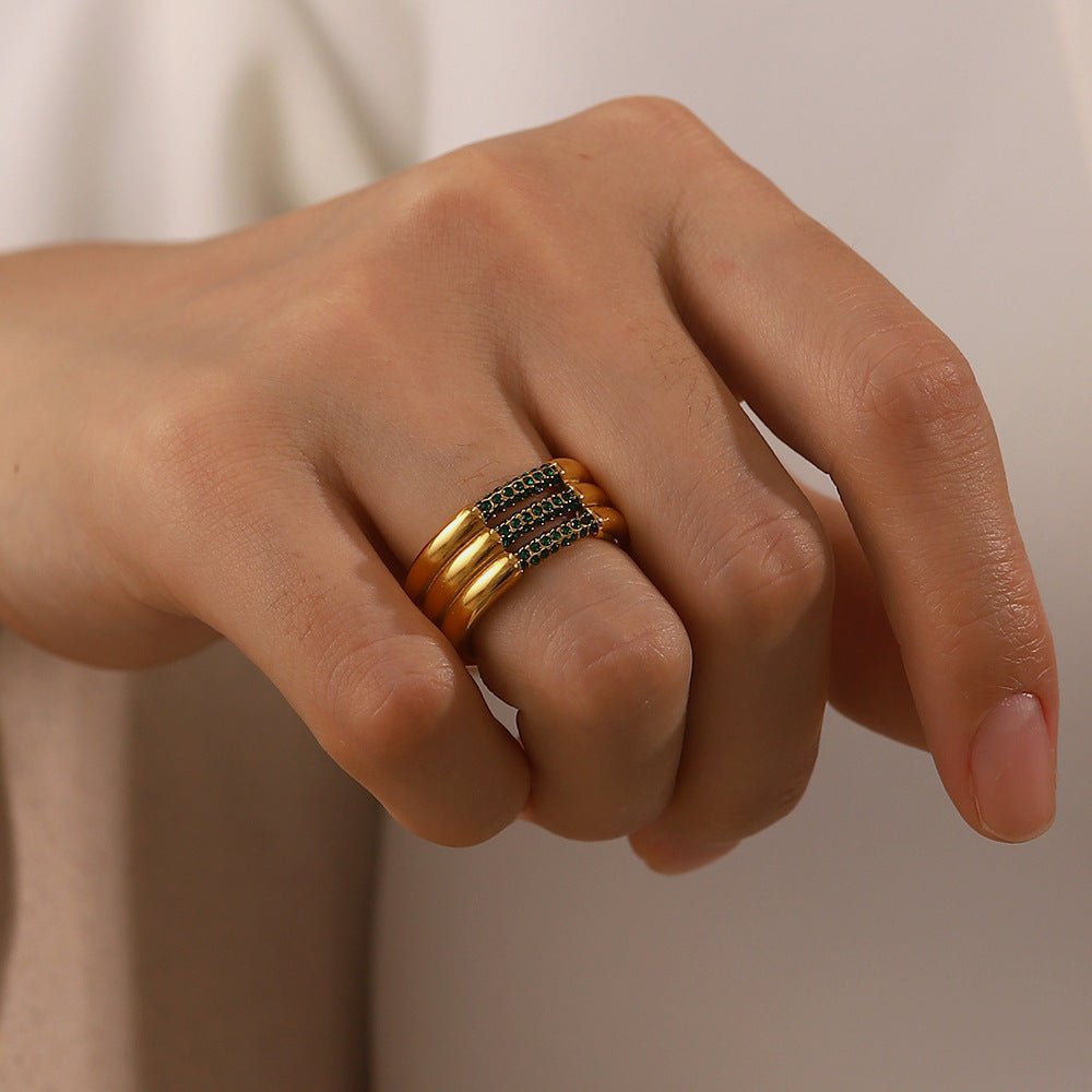 Serenity Sparkling Ring in Gold