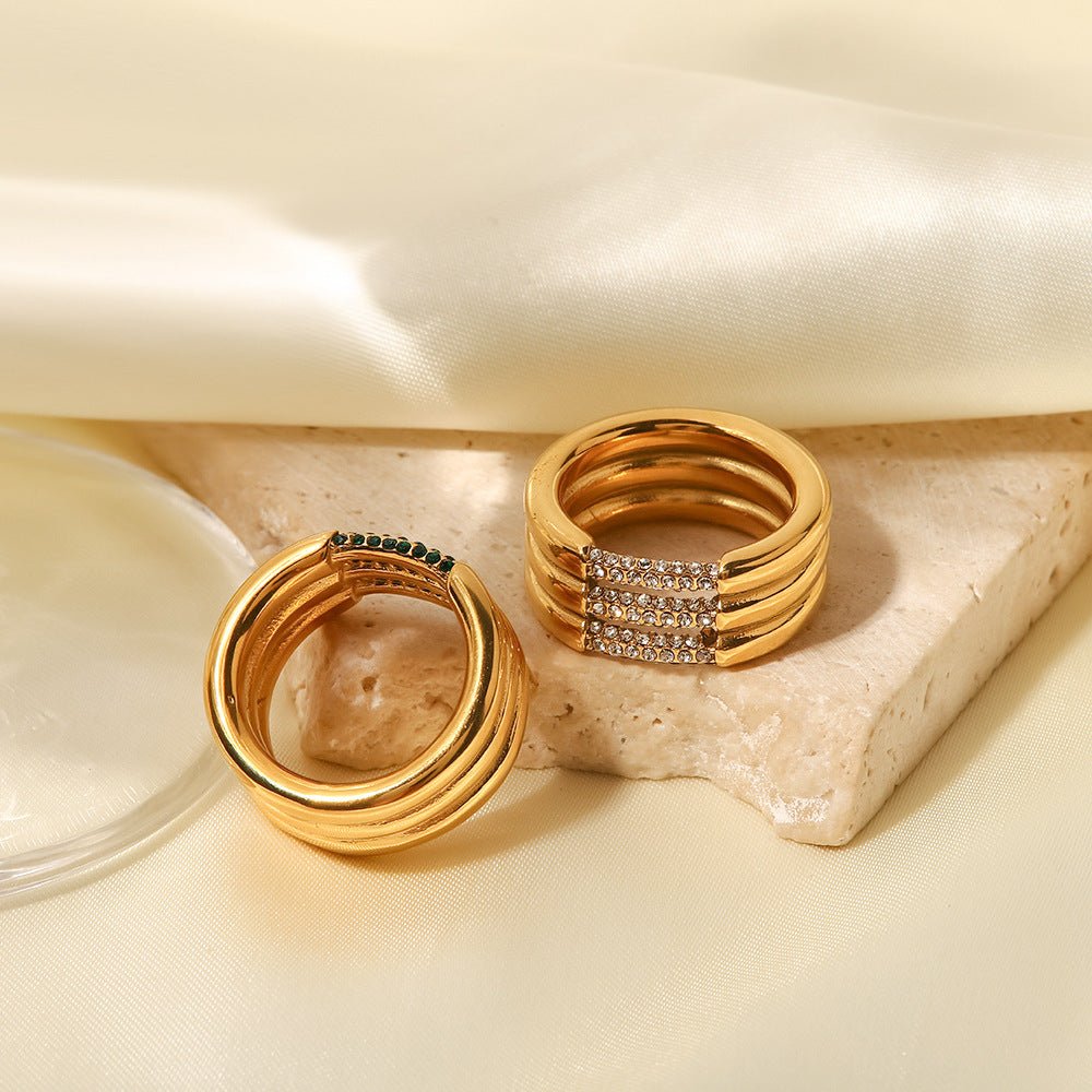 Serenity Sparkling Ring in Gold