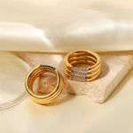Serenity Sparkling Ring in Gold