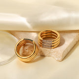 Serenity Sparkling Ring in Gold