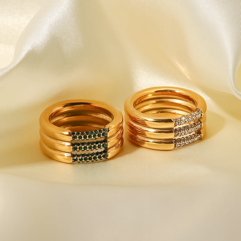 Serenity Sparkling Ring in Gold