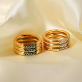 Serenity Sparkling Ring in Gold