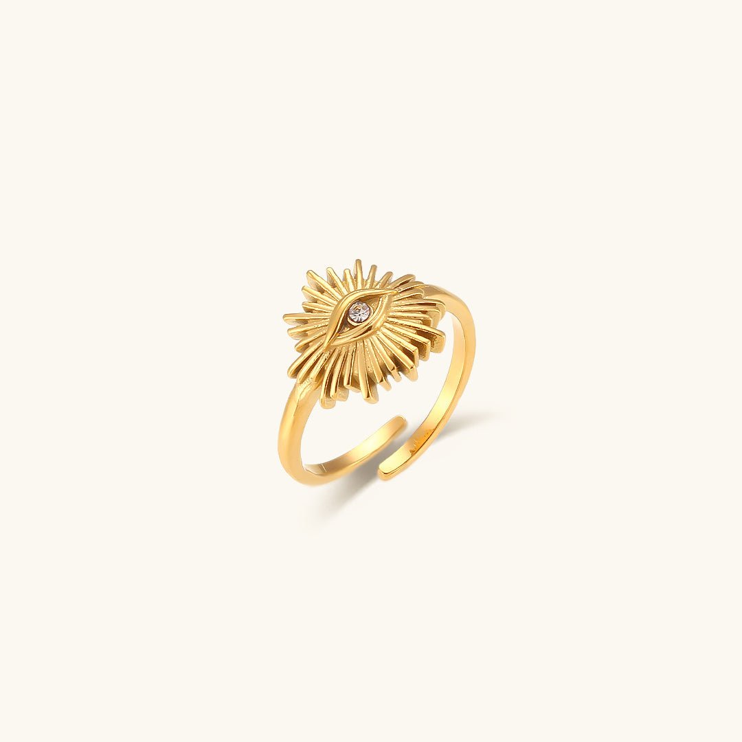 Solana Sunburst Ring in Gold