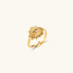 Solana Sunburst Ring in Gold