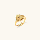Solana Sunburst Ring in Gold
