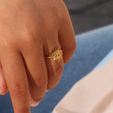 Solana Sunburst Ring in Gold