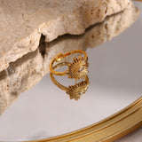 Solana Sunburst Ring in Gold