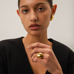 Thora Hammered Ring in Gold