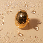 Thora Hammered Ring in Gold